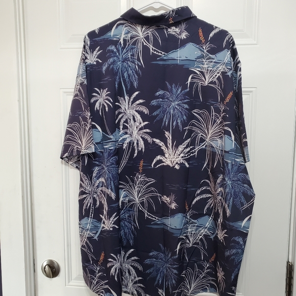 Men's Blue Palm Trees Hawaiian Shirt size XXL - Picture 12 of 16